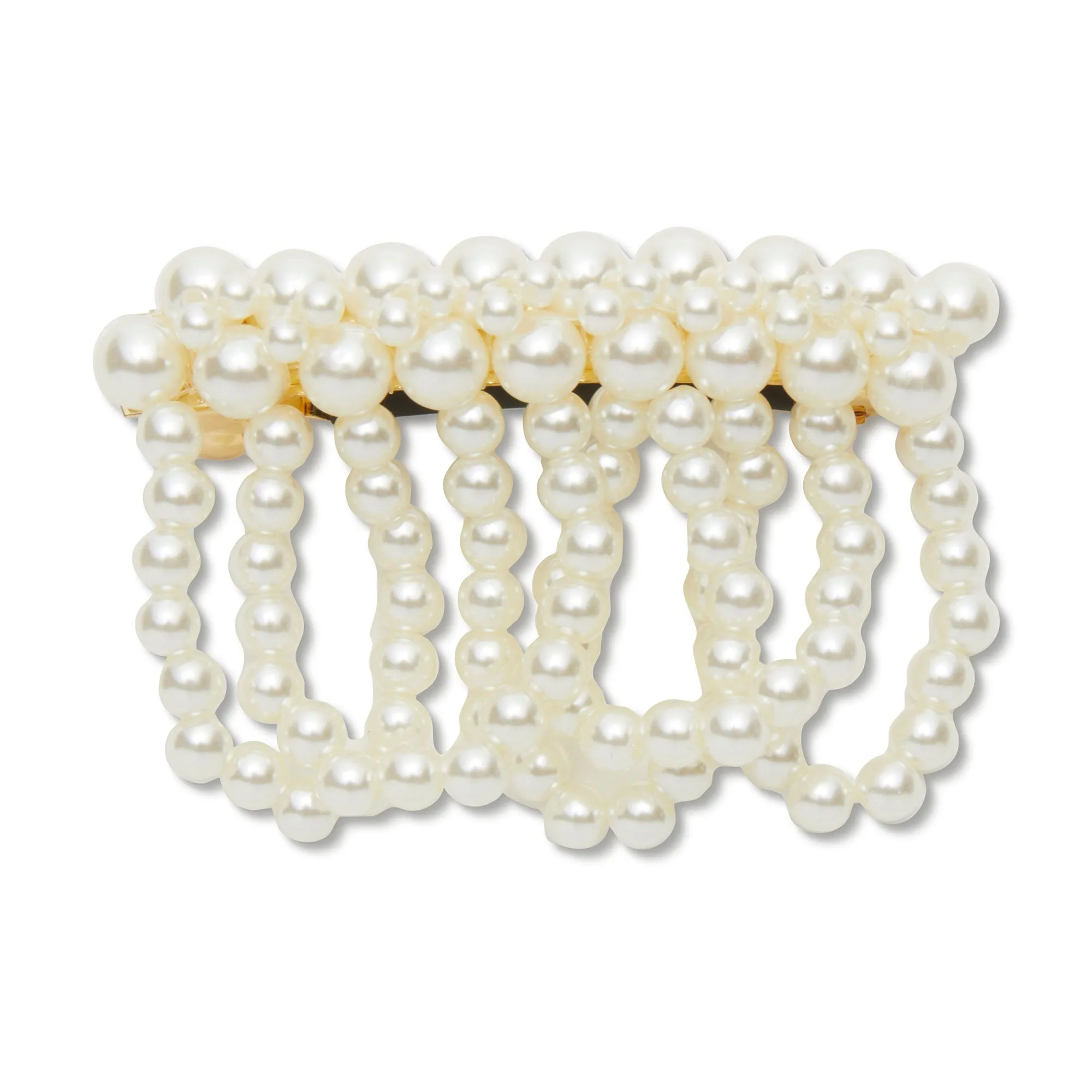 PEARL FRINGE BARRETTE