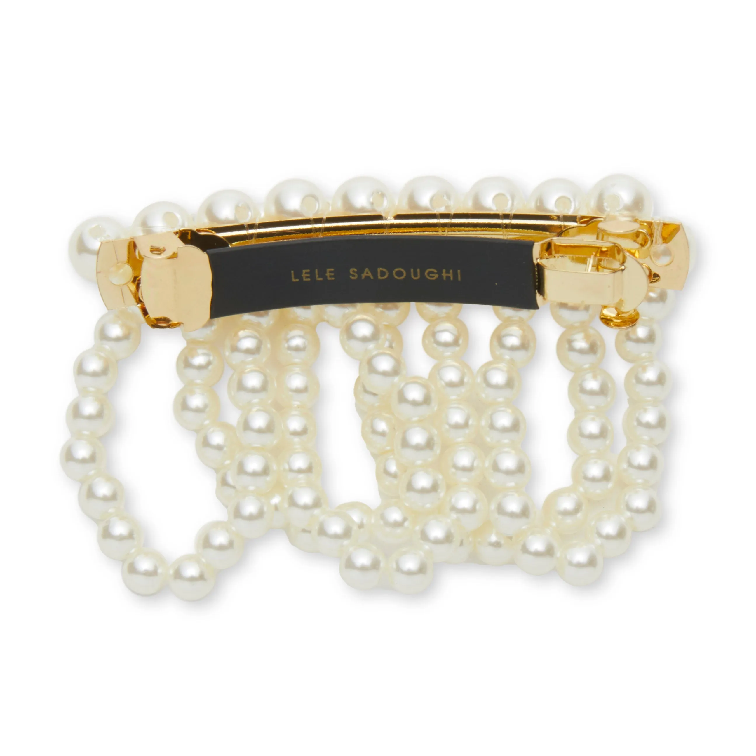 PEARL FRINGE BARRETTE