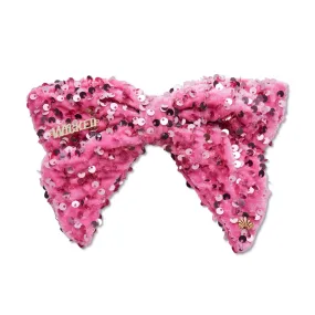 PINK LELE SADOUGHI X WICKED GLINDA SEQUIN BOW BARRETTE