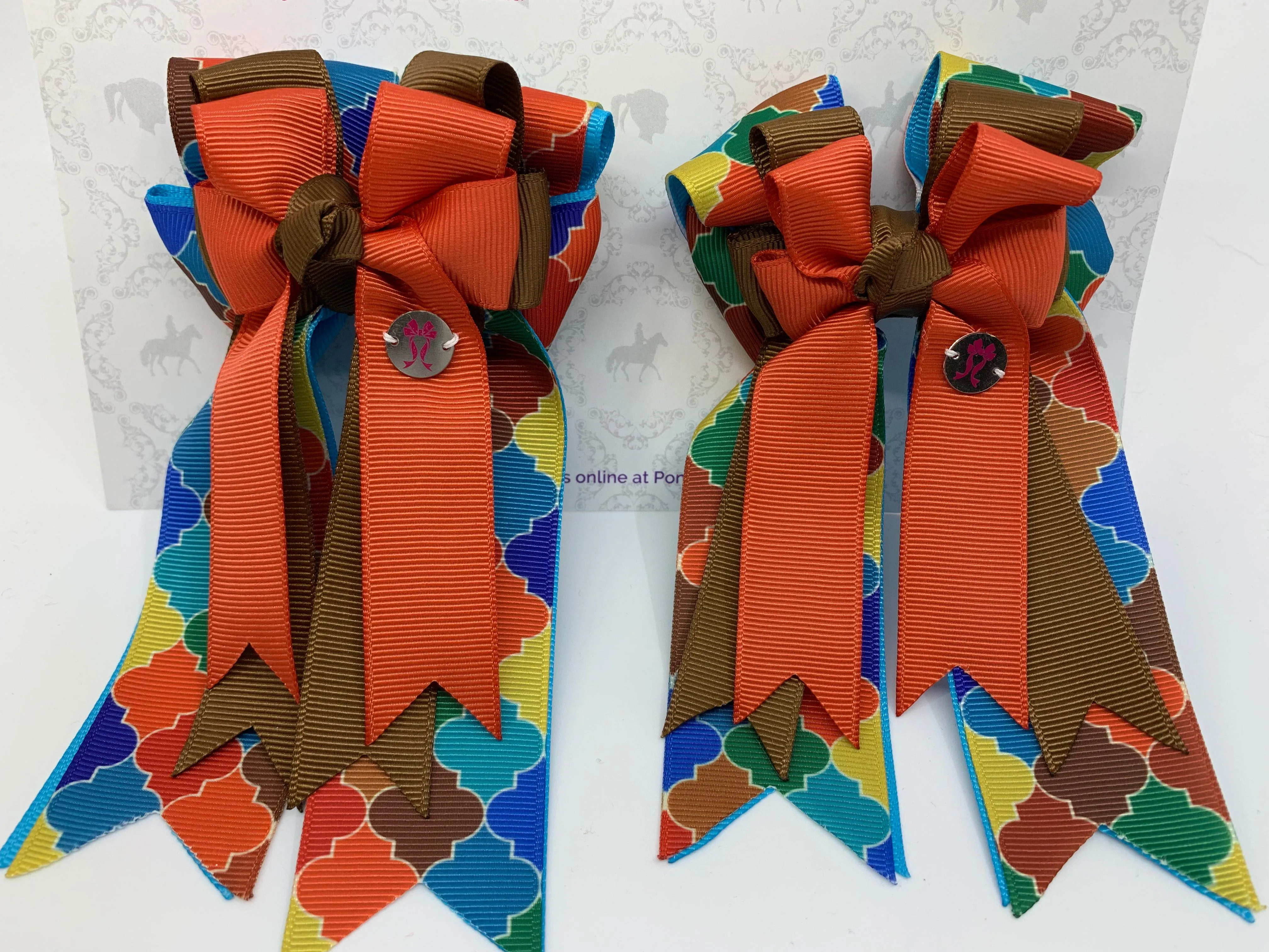 PonyTail Bows- Earth Moroccan