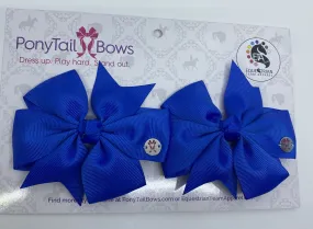 PonyTail Bows- Pinwheel Royal