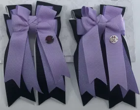 PonyTail Bows- Purple Black