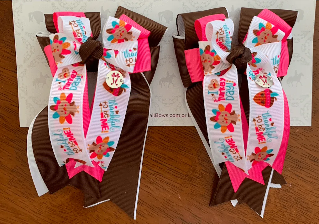 PonyTail Bows- Thanksgiving