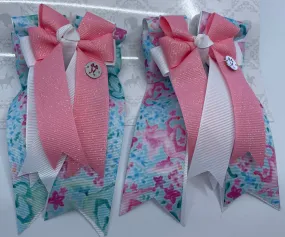 PonyTail Bows- Unicorn Love-Baby Pink