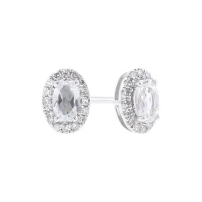 Popsicle White Topaz & Diamond Earrings