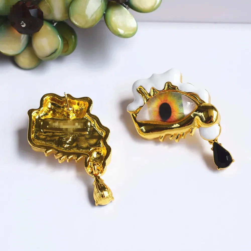 Pre Order:  Alloy Resin Eyes Charms Earrings   Ring   Brooch