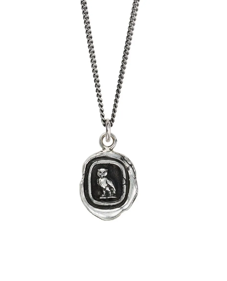 Pyrrha "Watch Over Me" Talisman 18" Fine Curb Chain (1.5mm)