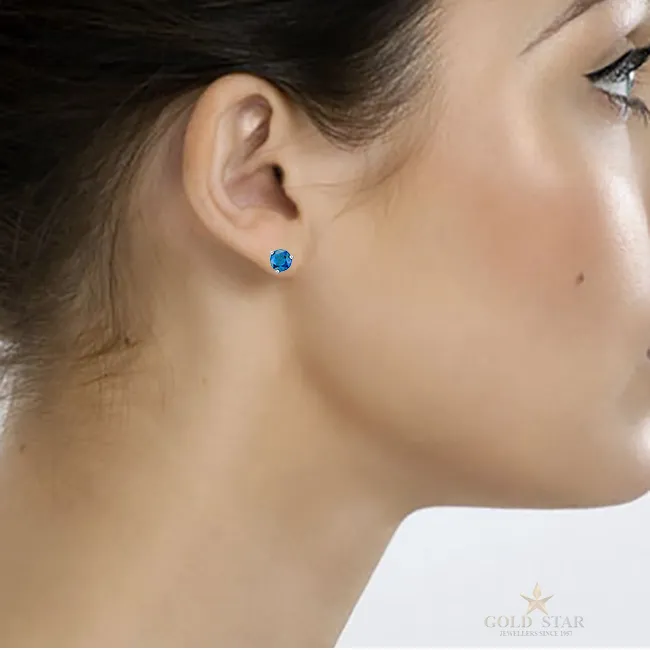 "Sky" Blue Topaz Studs