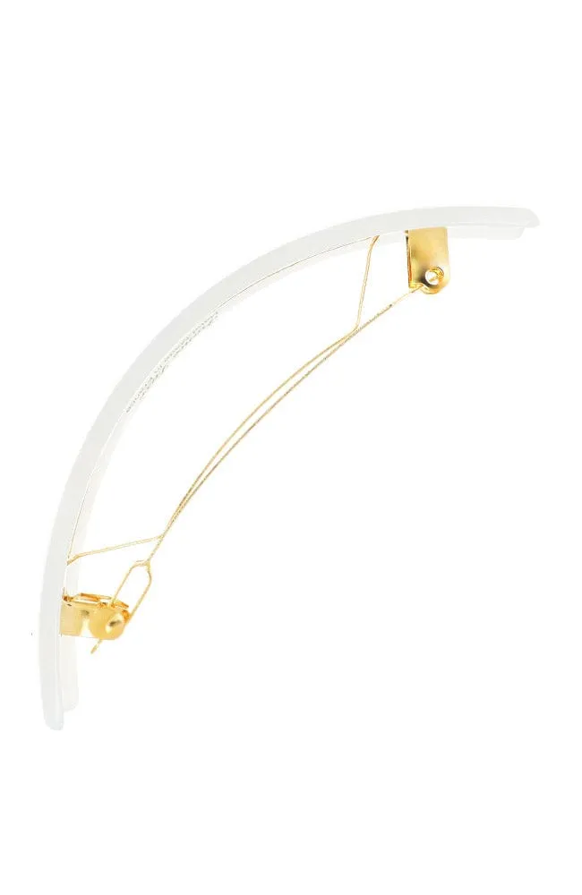 Rectangle Volume Barrette - Neige