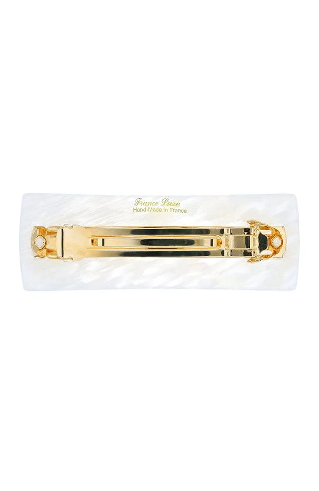 Rectangle Volume Barrette - Neige