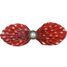 Red Dots Fan Brooch