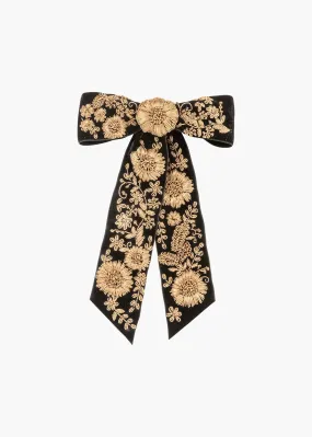 Renata Bow Barrette -- Gold