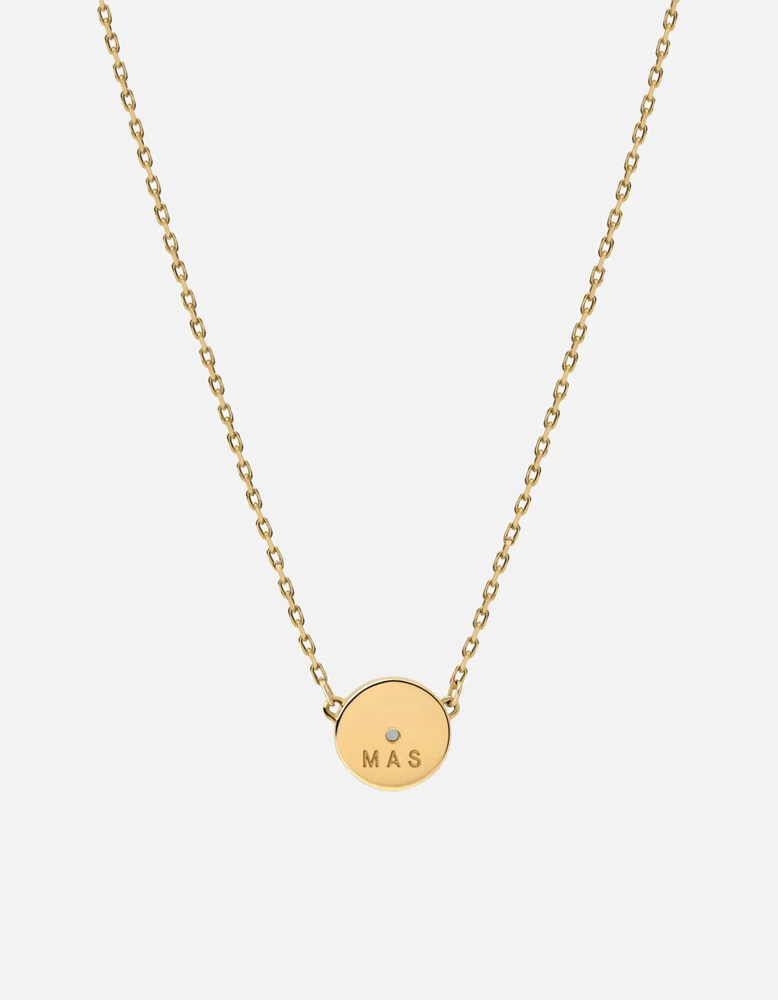 Rey Necklace, 14k Gold Pavé