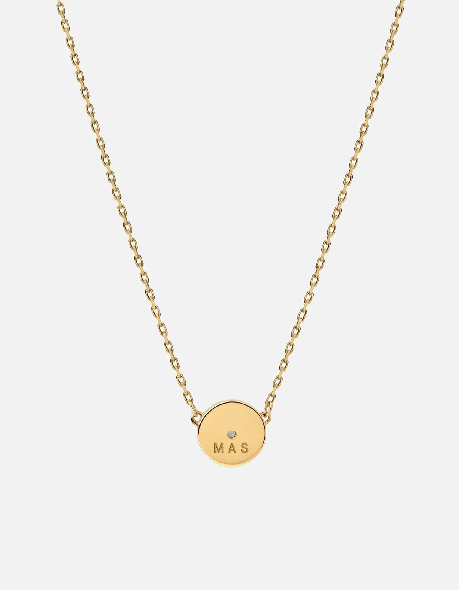 Rey Necklace, 14k Gold Pavé