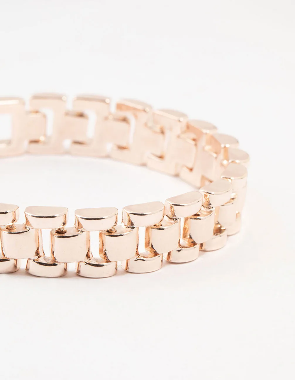 Rose Gold Plated  Watch Chain Bracelet