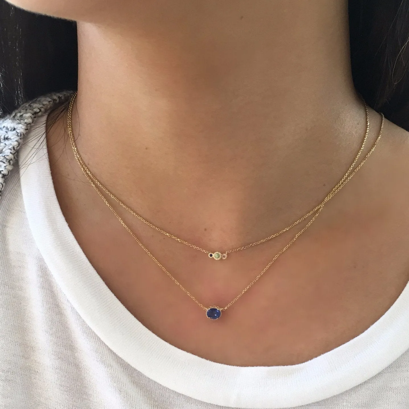 Sapphire Hope Necklace (ready to ship option)*