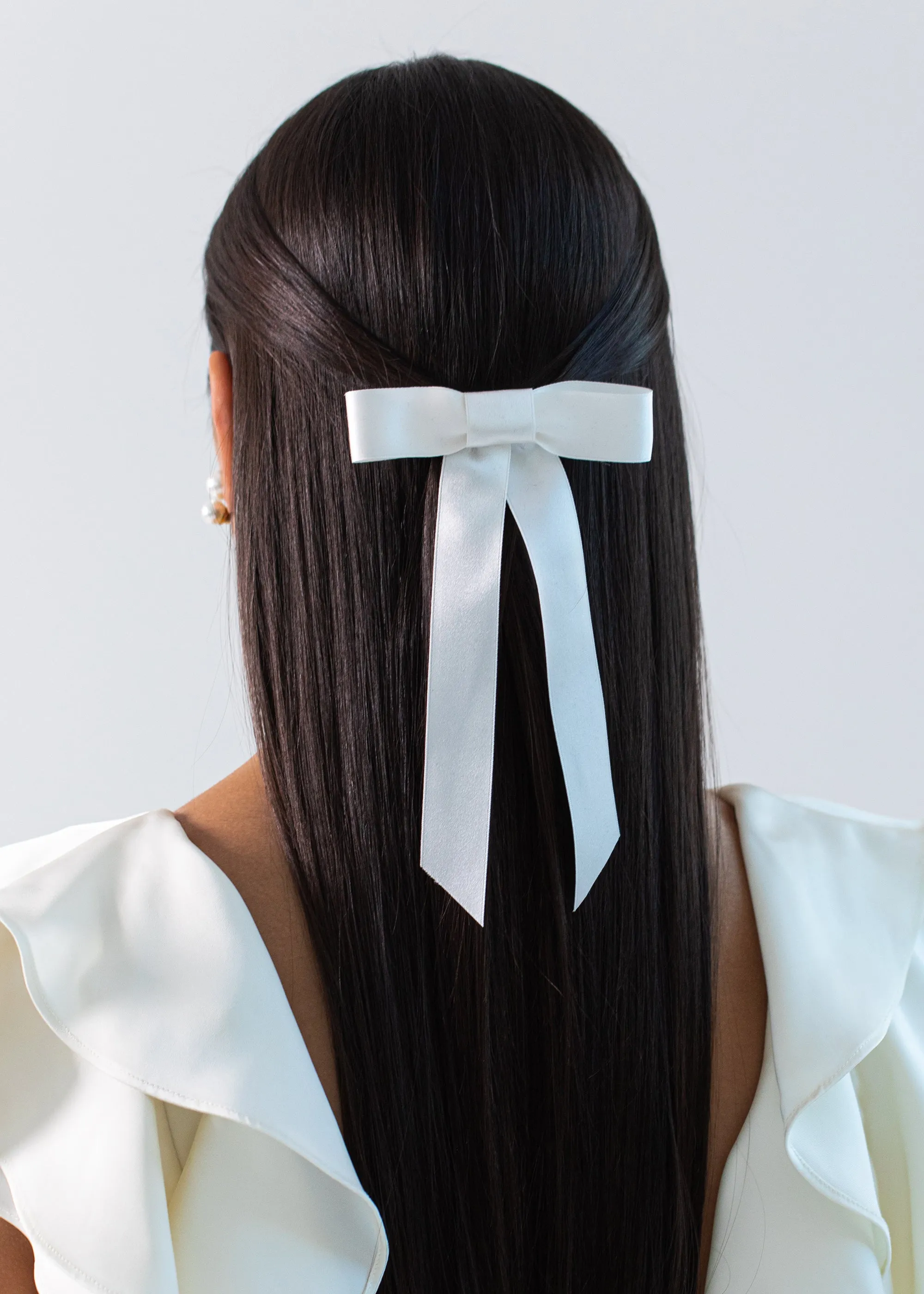 Sasha Bow Barrette -- Ivory