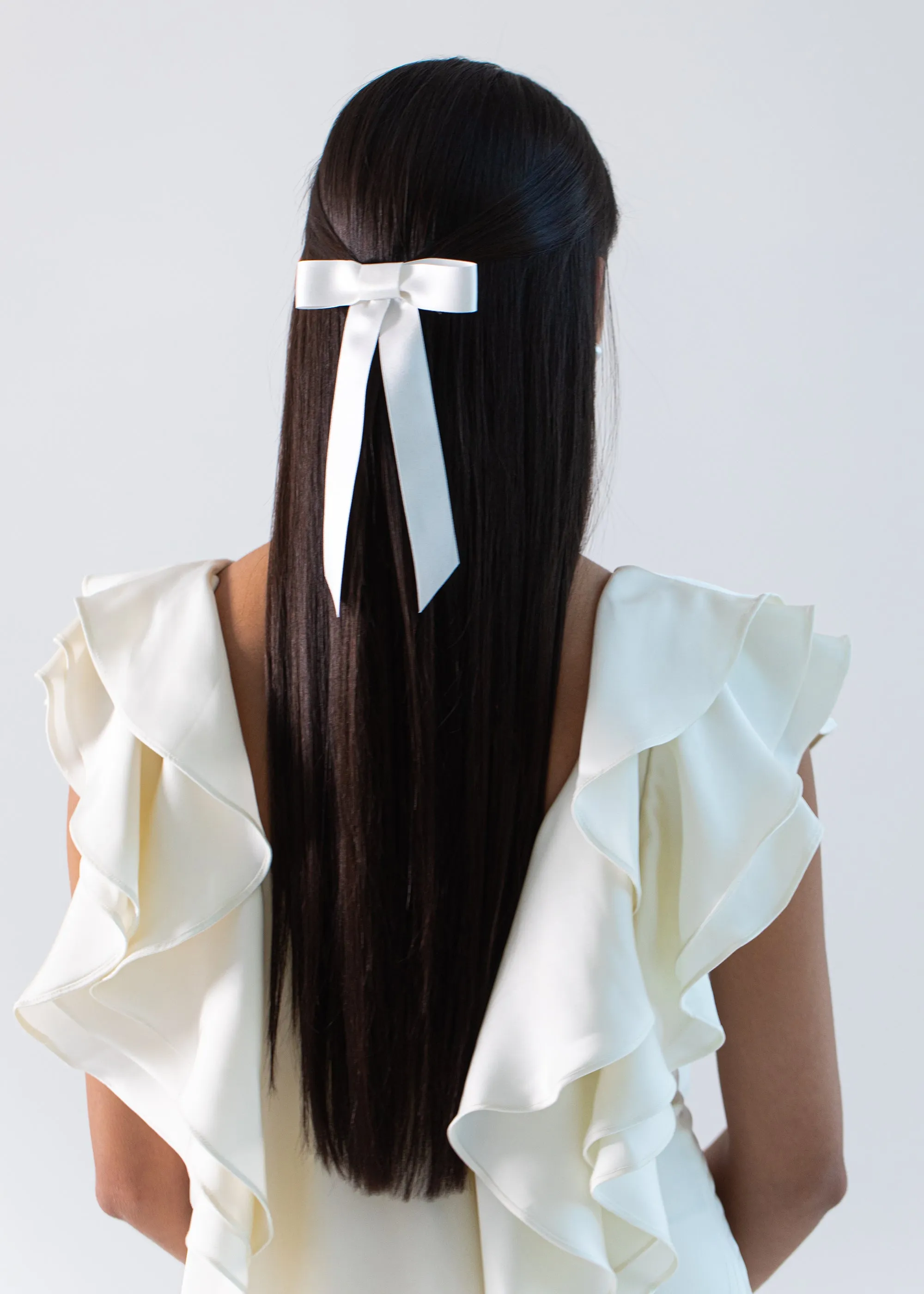 Sasha Bow Barrette -- Ivory