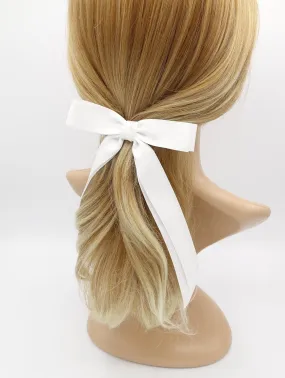 satin hair bow basic hair bow for women