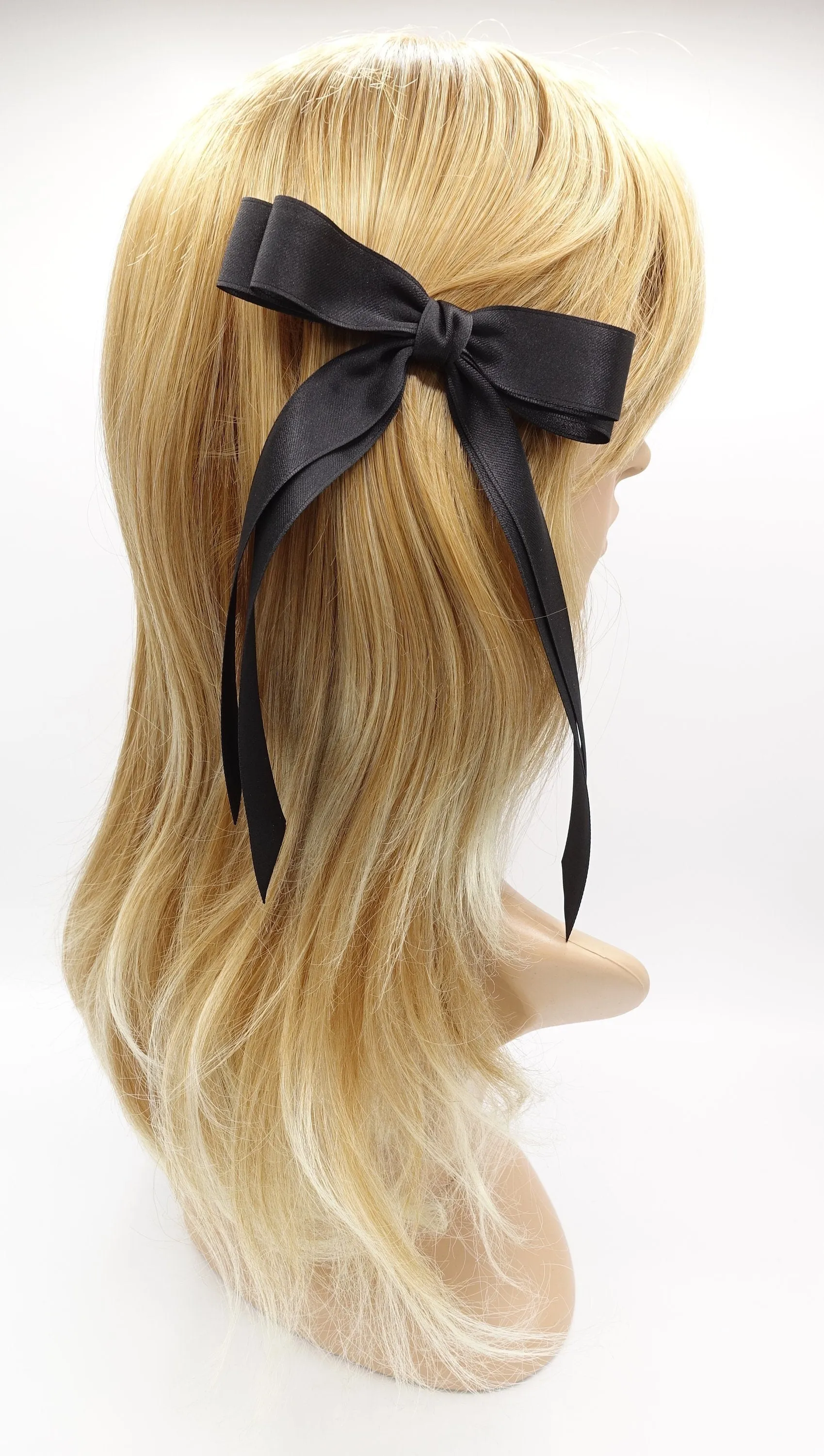 satin hair bow basic hair bow for women