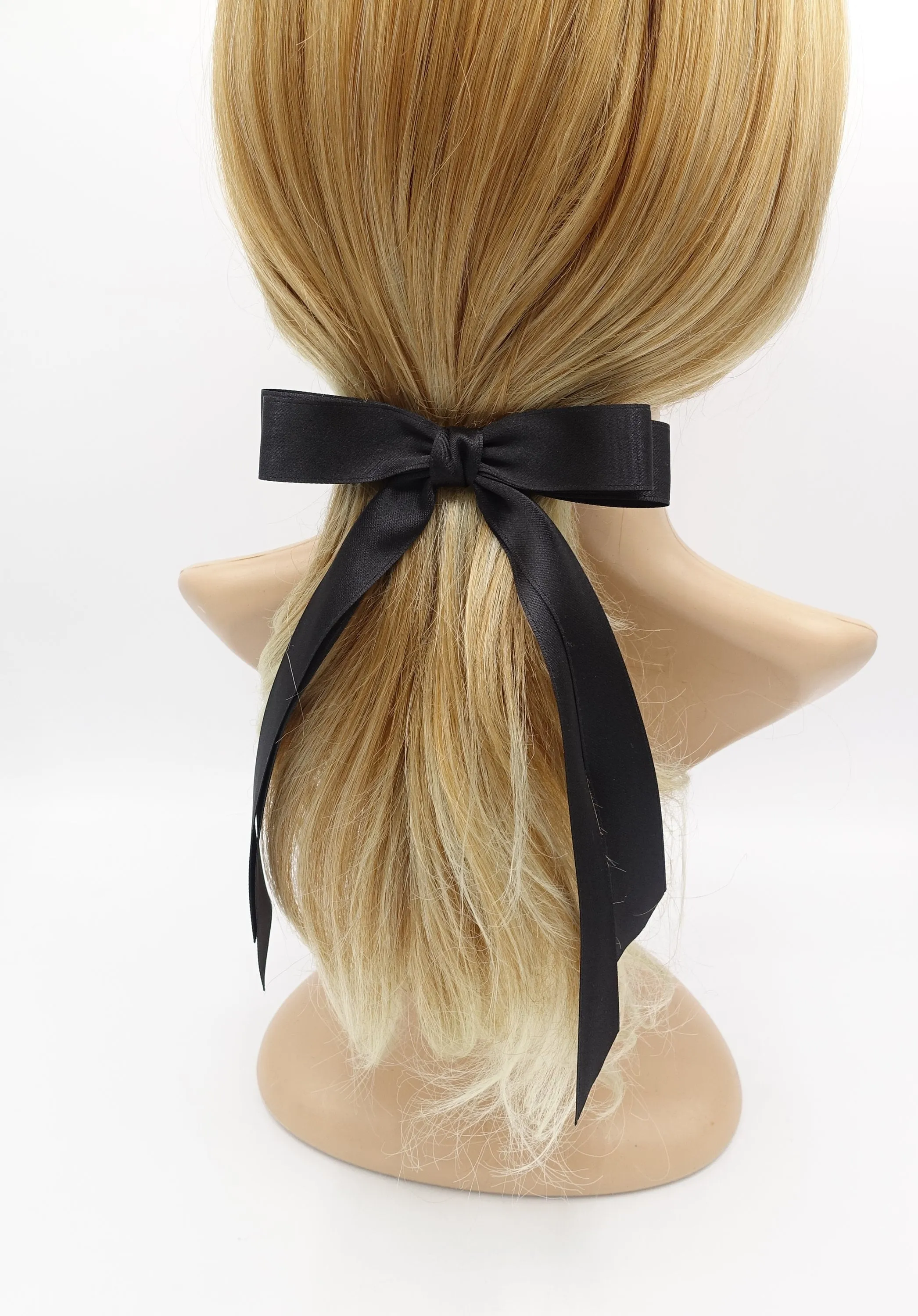 satin hair bow basic hair bow for women