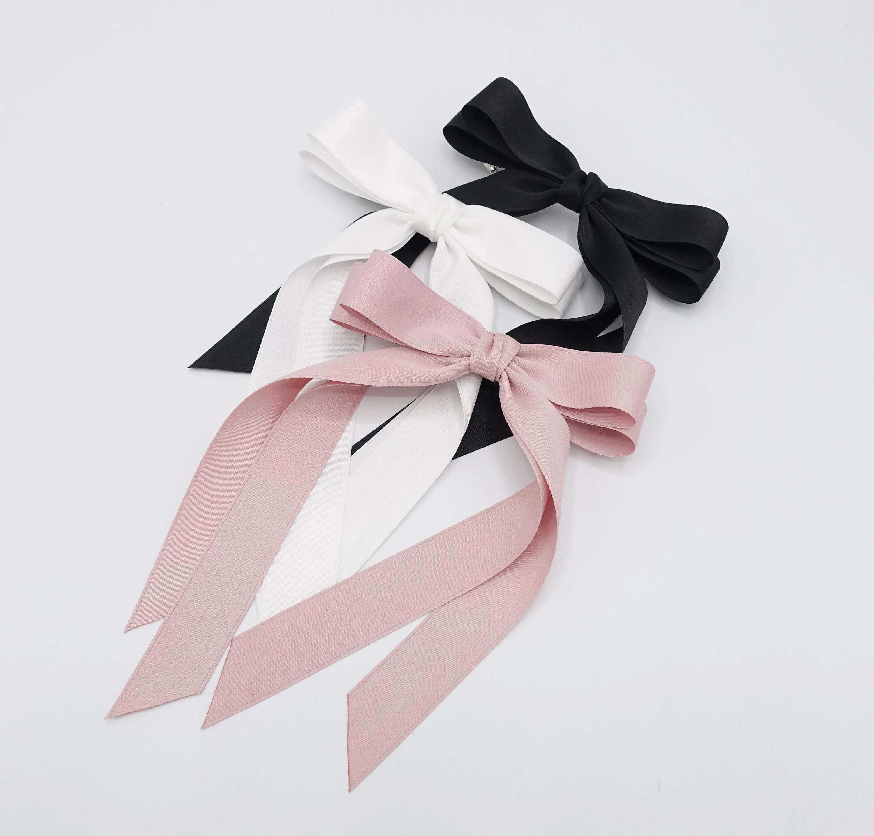 satin hair bow basic hair bow for women