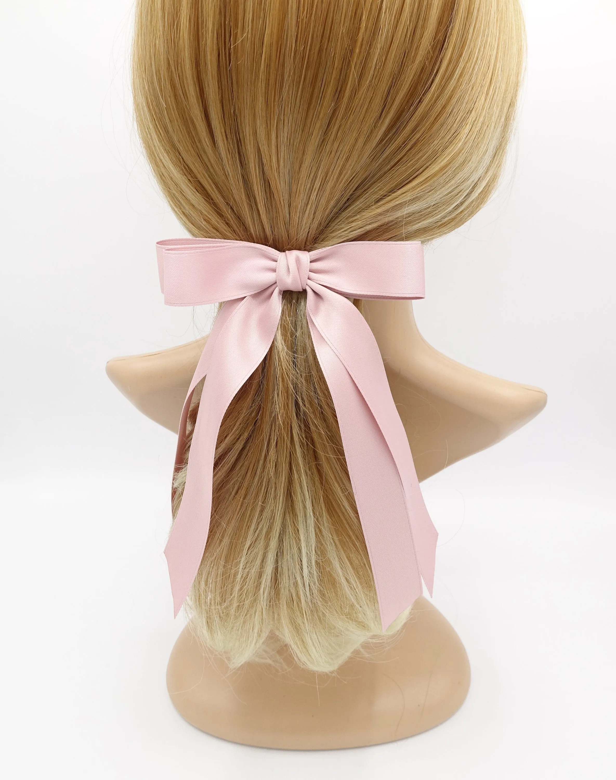 satin hair bow basic hair bow for women