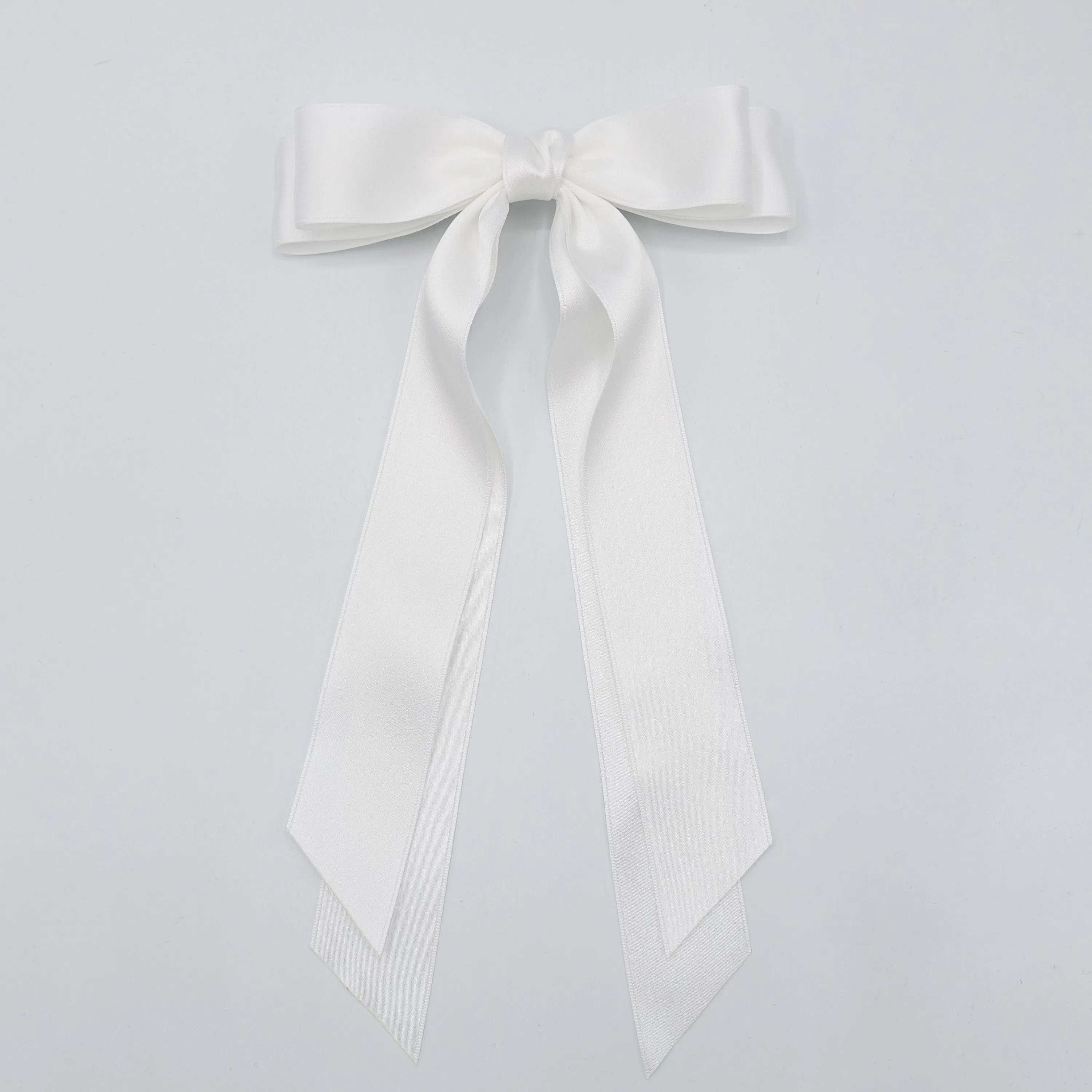 satin long tail hair bow for women