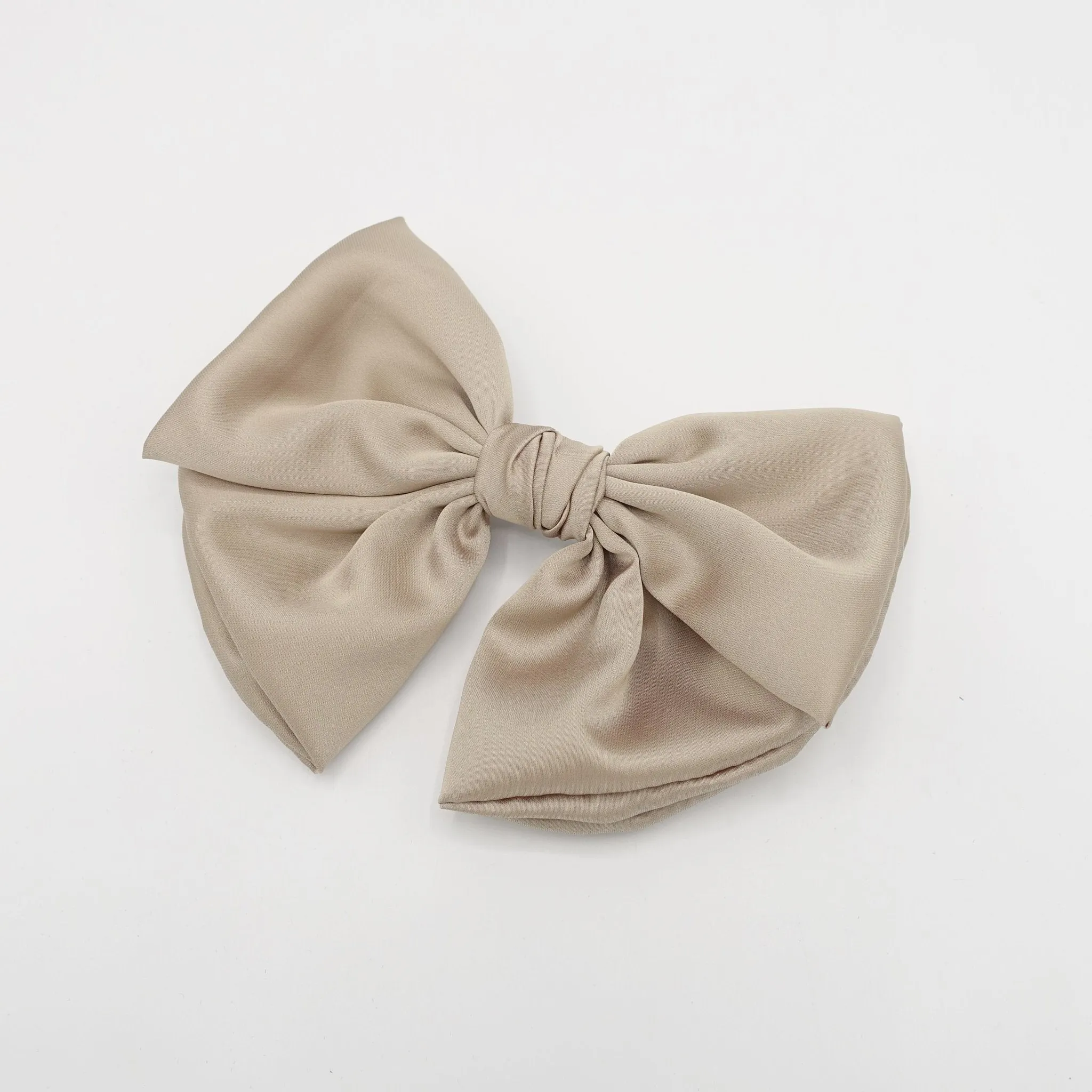 satin semicircle hair bow for women