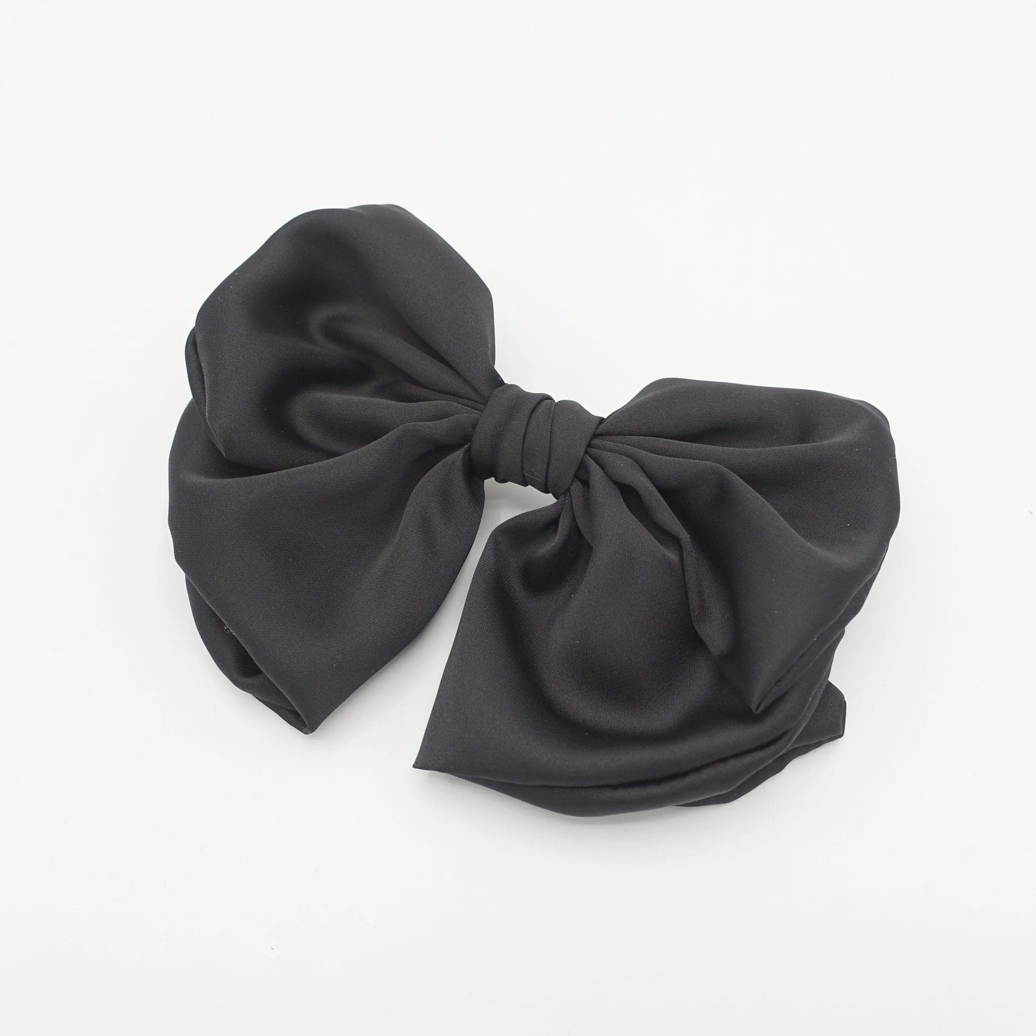 satin semicircle hair bow for women