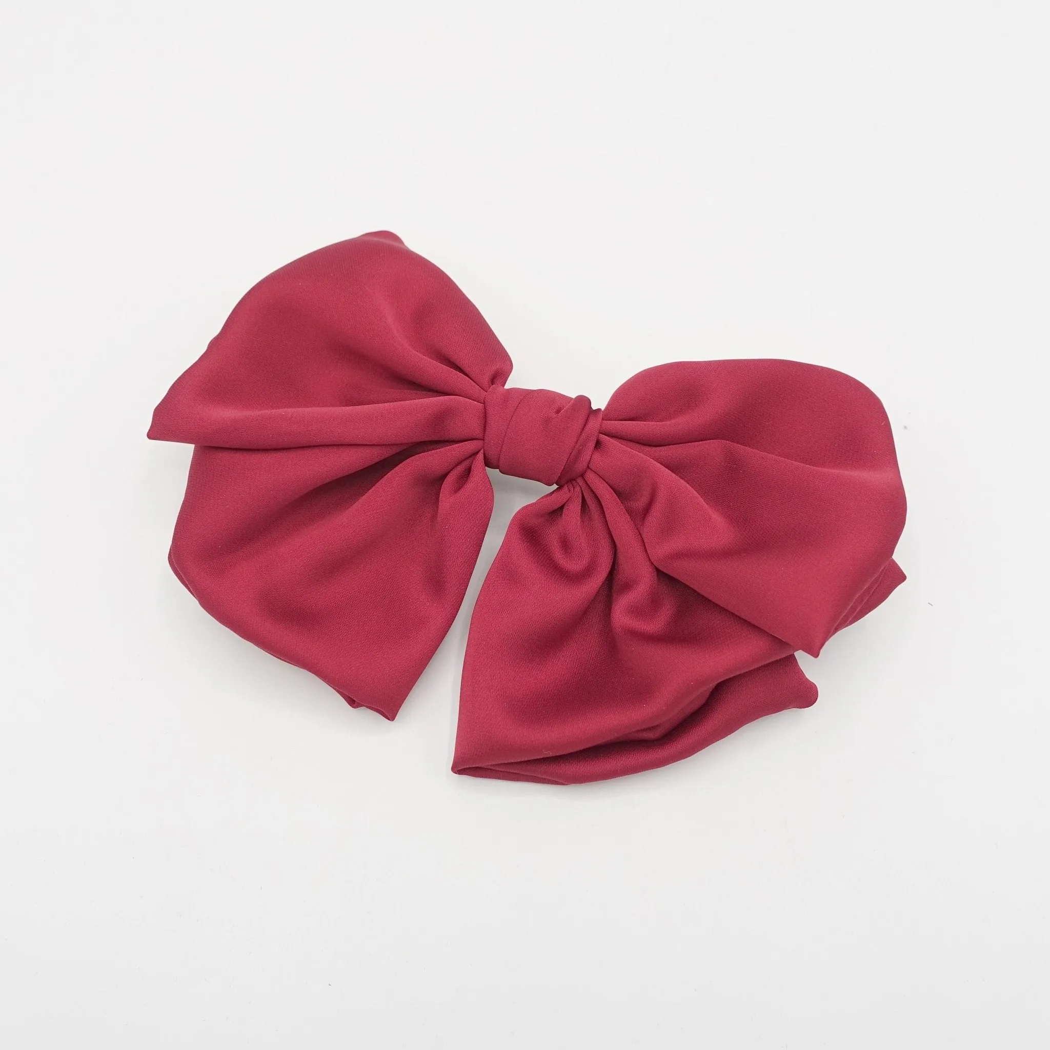 satin semicircle hair bow for women