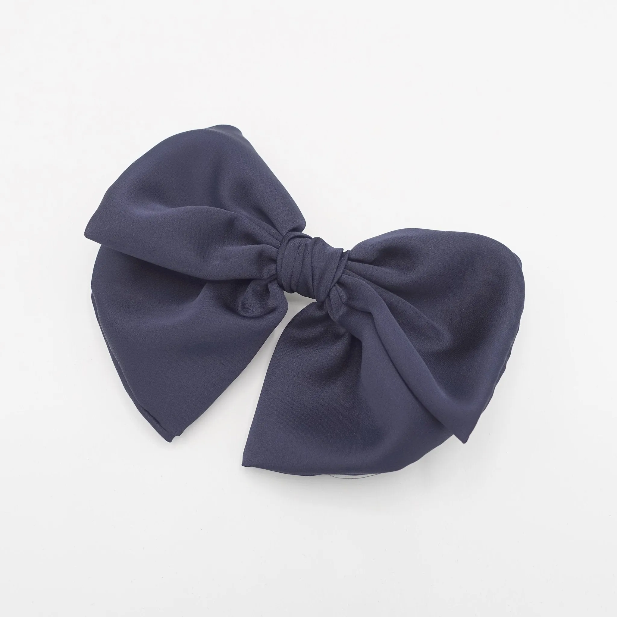 satin semicircle hair bow for women