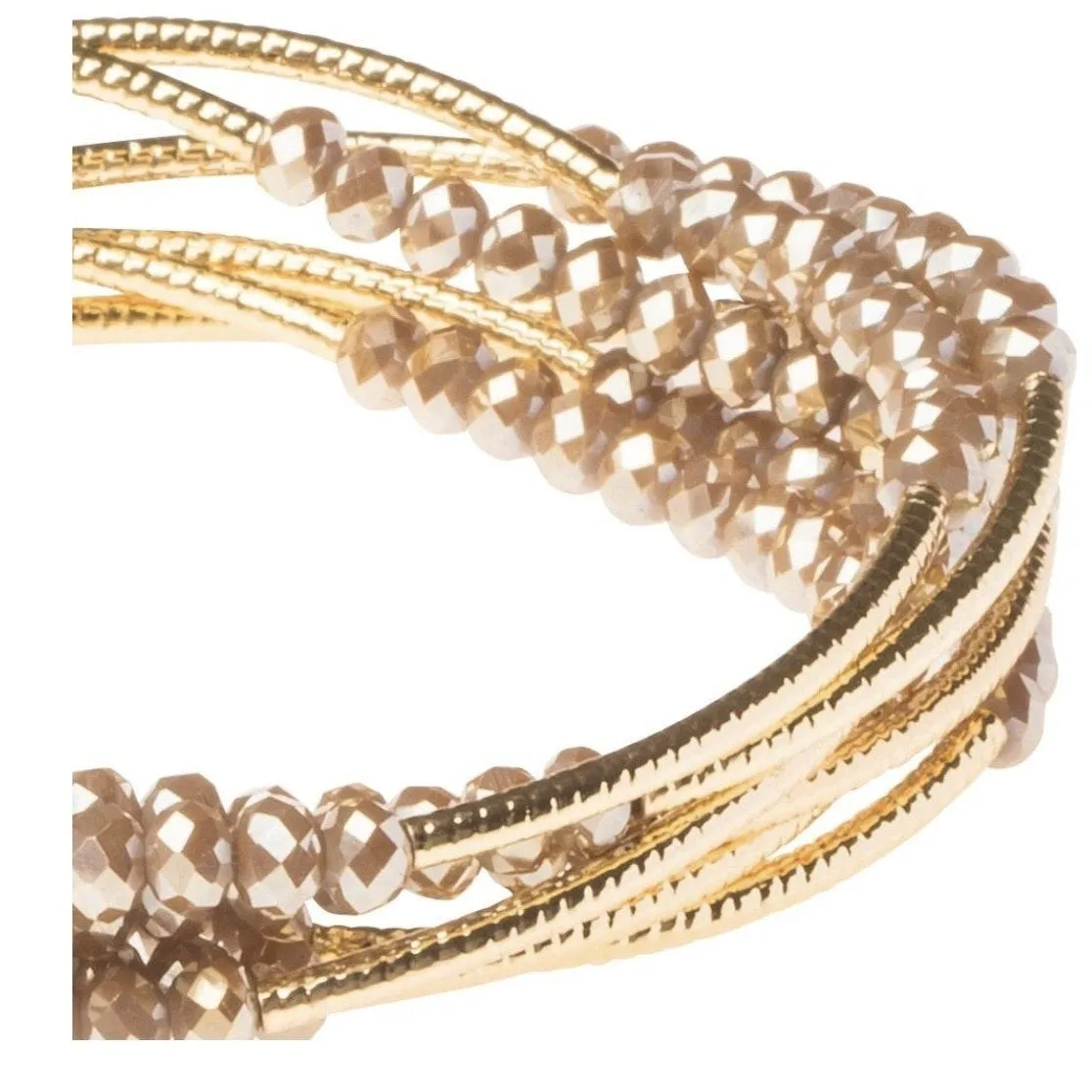 Scout Wrap Bracelet - Oyster / Gold