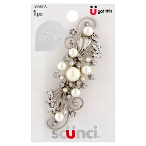 SCUNCI - Real Style Pearl Barrette - 1 Pack