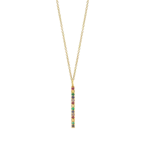 Short Bar Rainbow Necklace