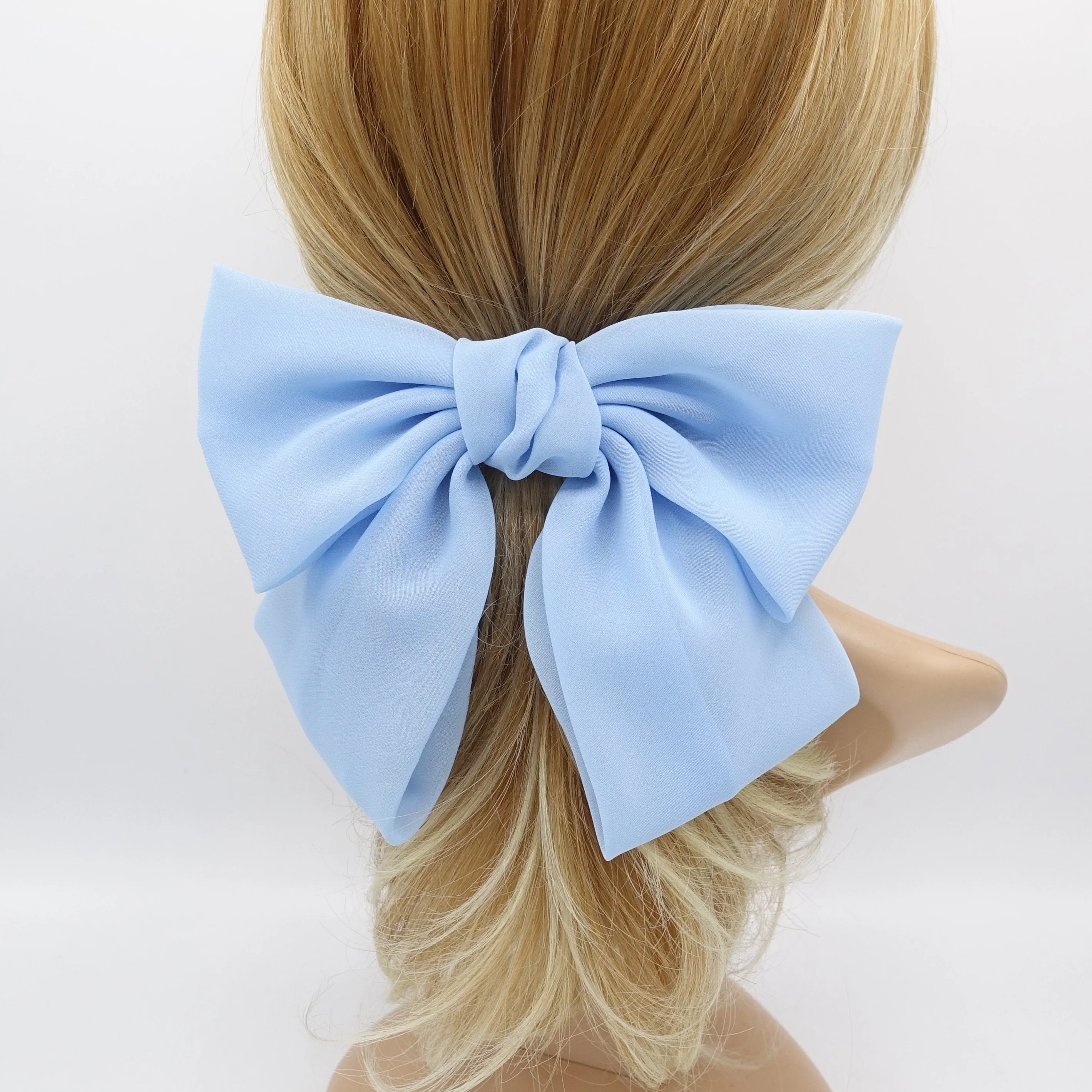 silky chiffon big K bow feminine hair accessory for women