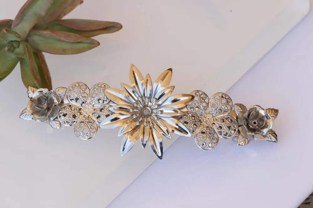 SILVER HAIR BARRETTE