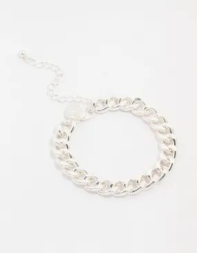 Silver Plated Link Chain Bracelet