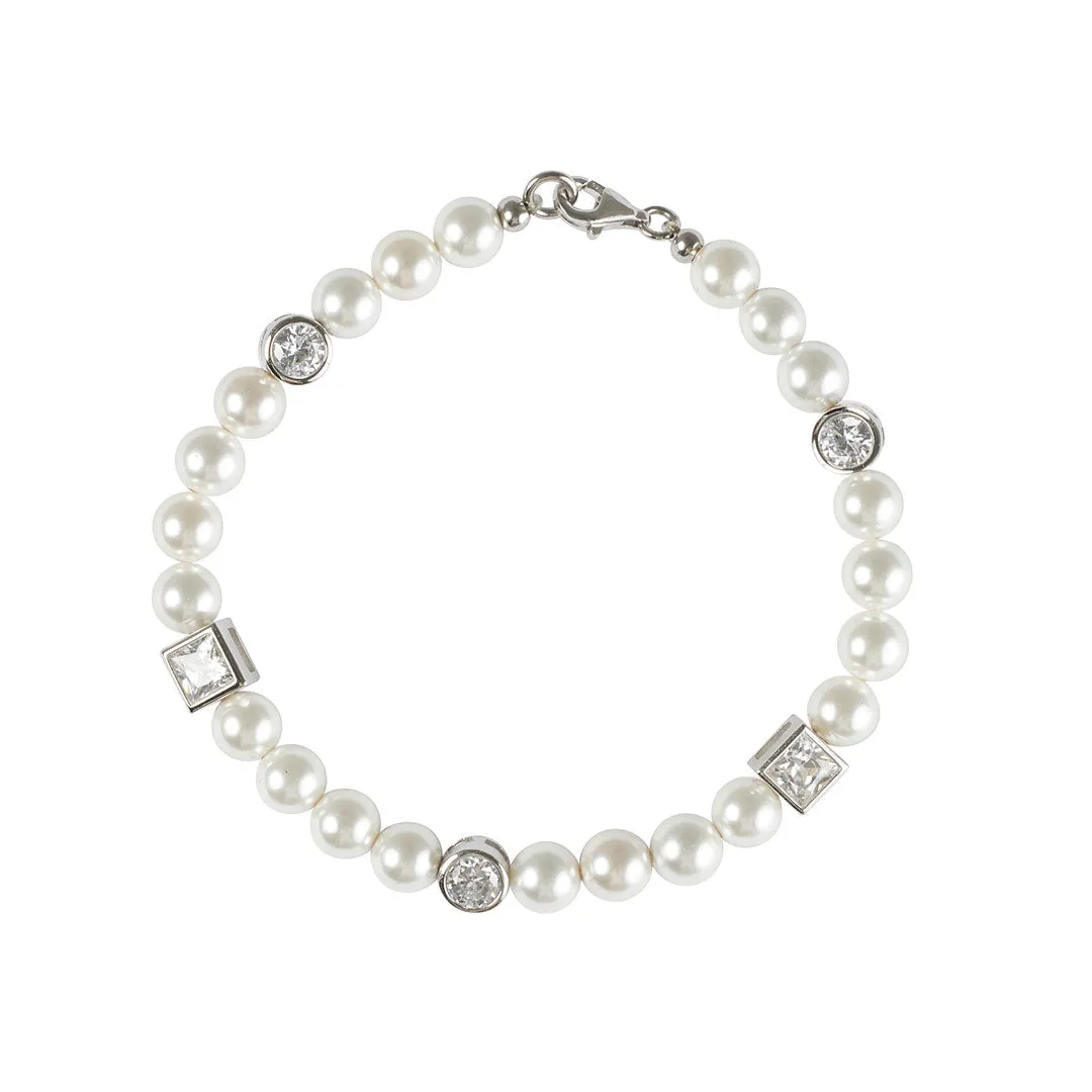 Silver Regal Pearl Bracelet