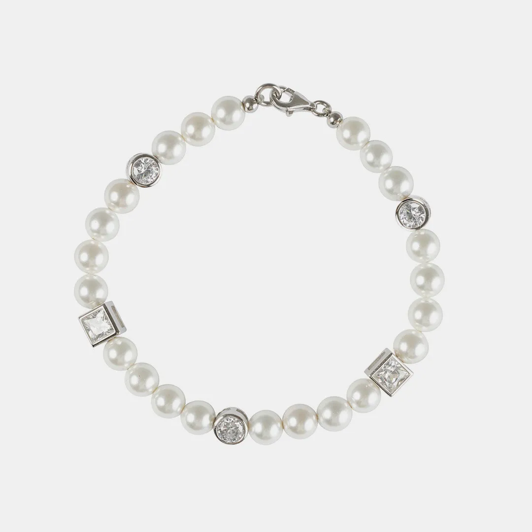 Silver Regal Pearl Bracelet