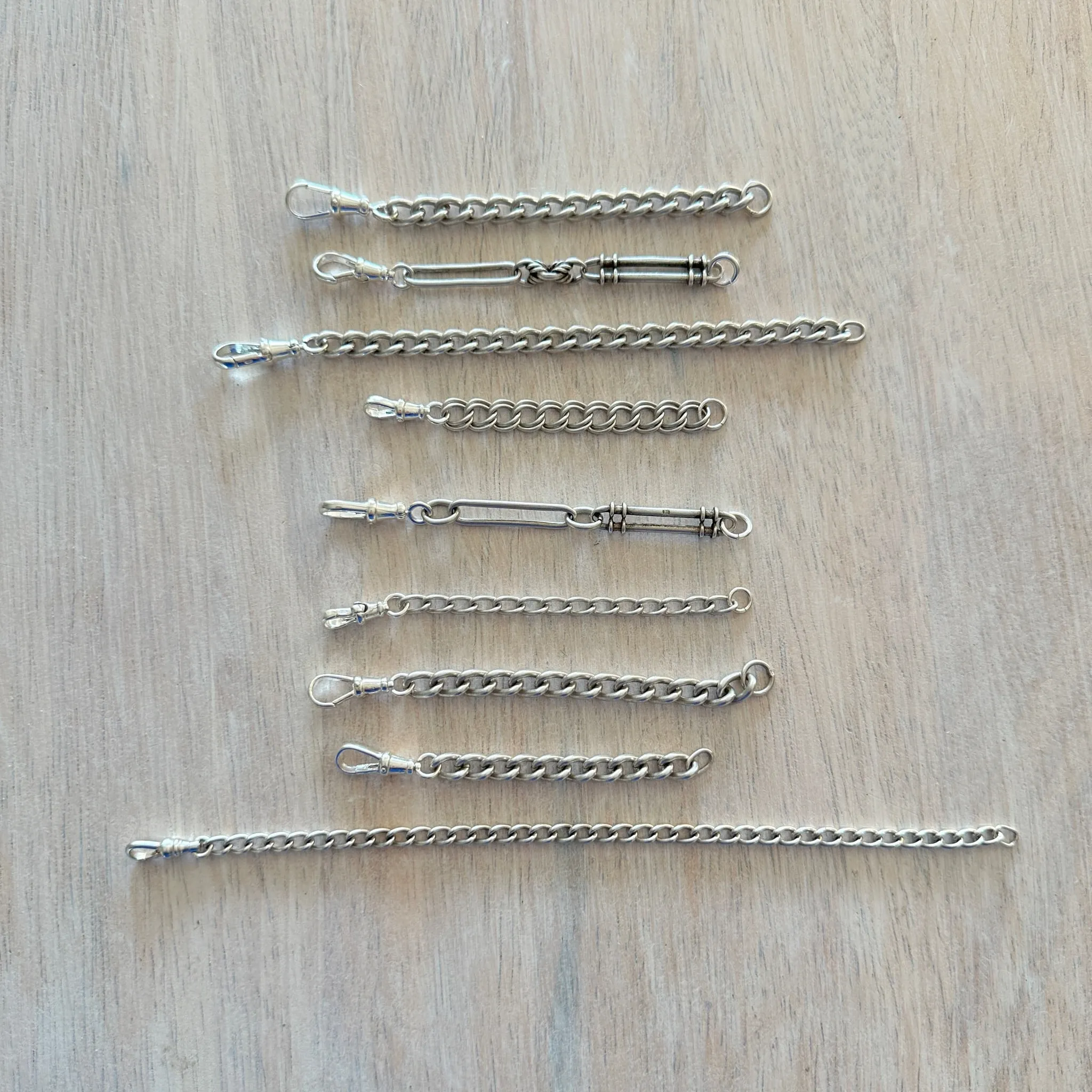 Silver Watch Chain Extenders, Old and New