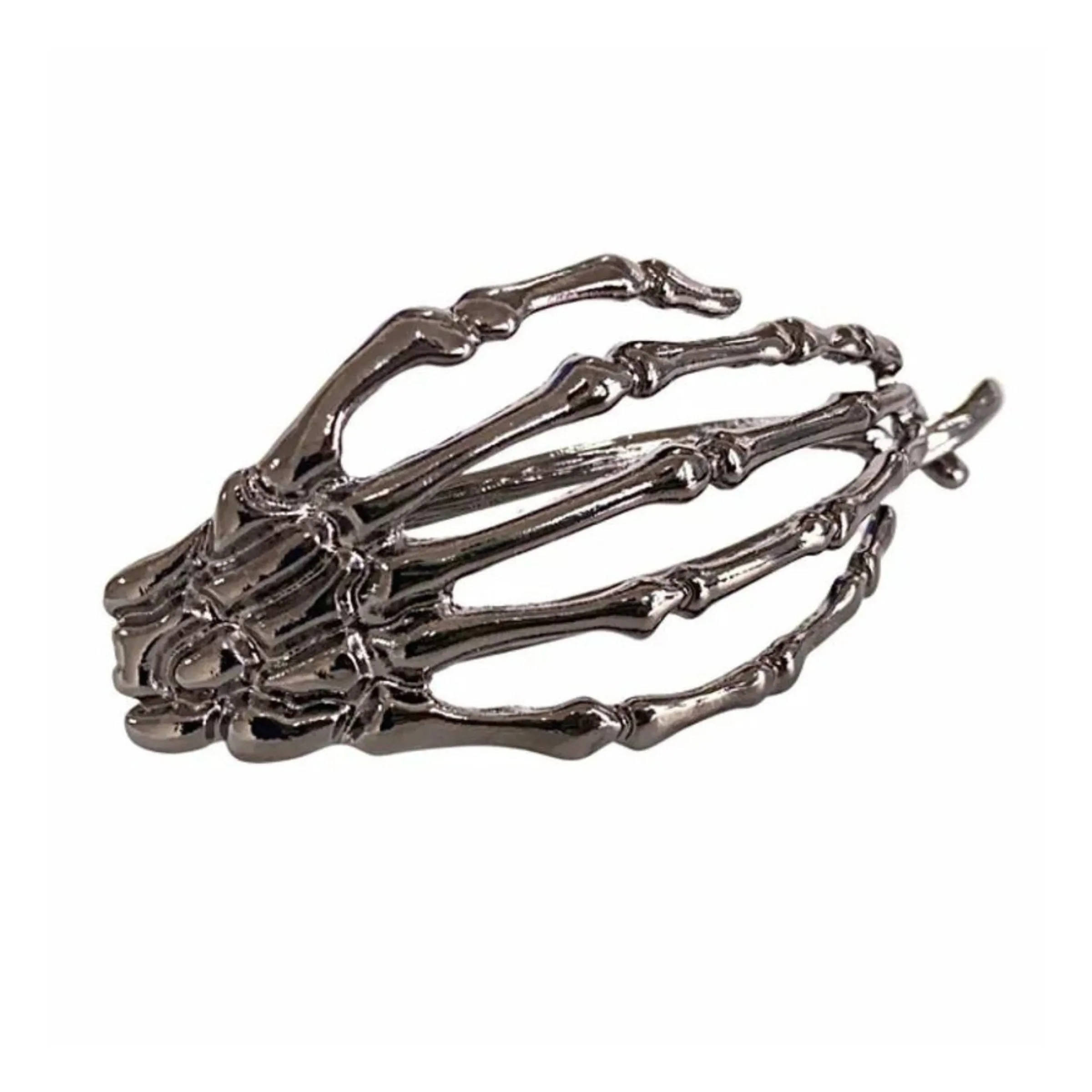 Skeleton Hand Barrette in Black