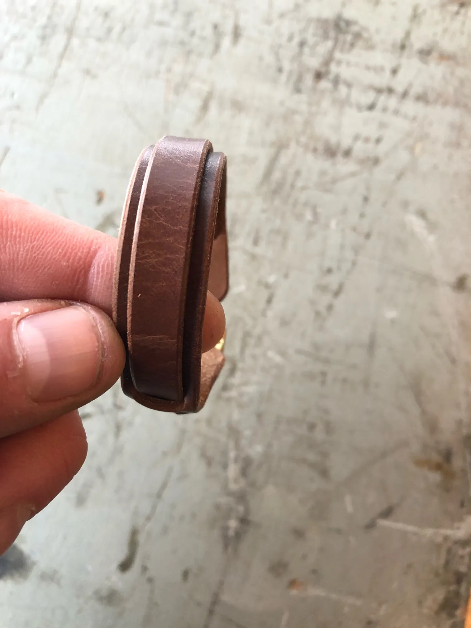 Slim Leather Wrist Band