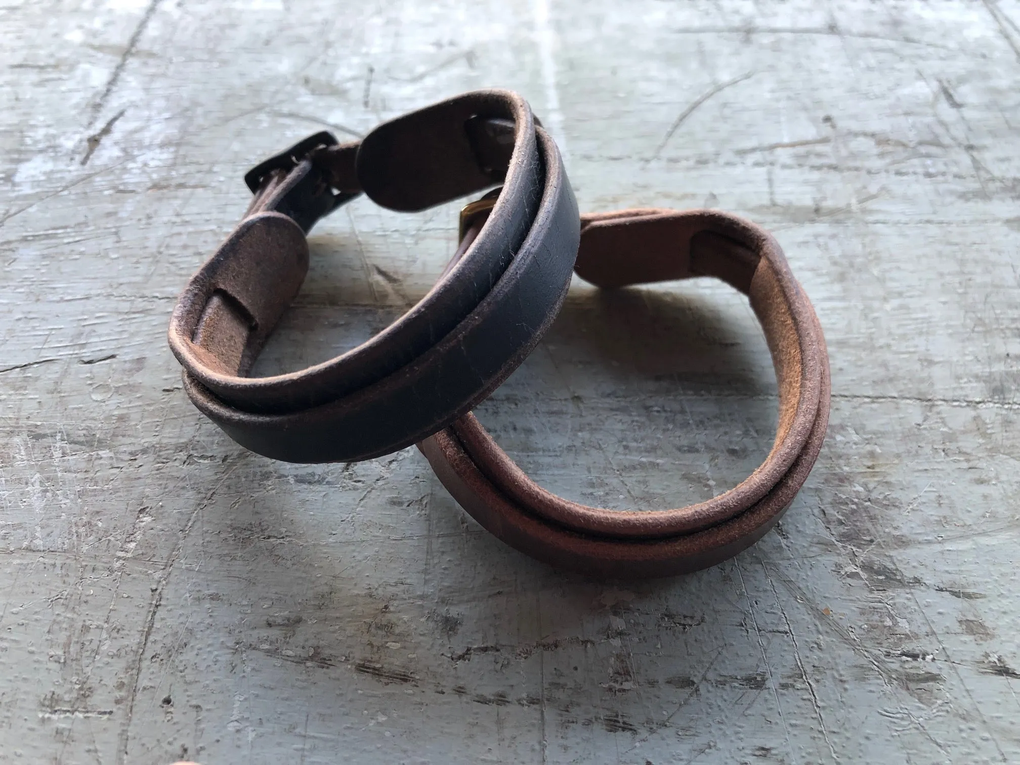 Slim Leather Wrist Band