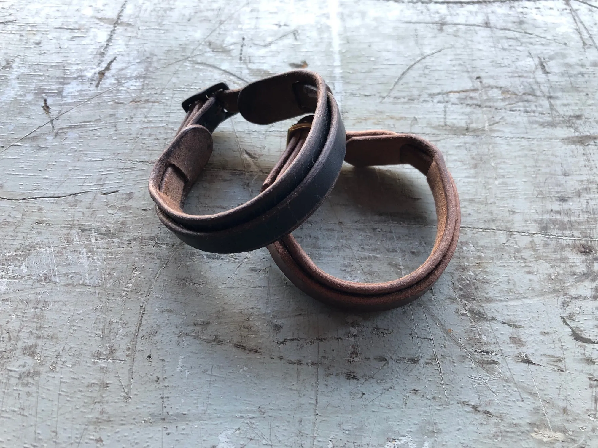 Slim Leather Wrist Band