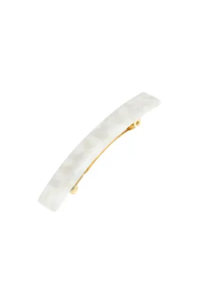 Small Luxury Rectangle Barrette - Coconut Milk