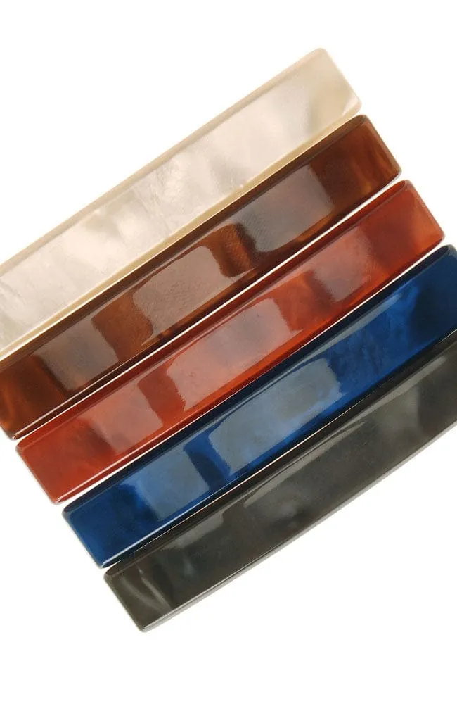 Small Luxury Rectangle Barrette - Nacro Neutrals