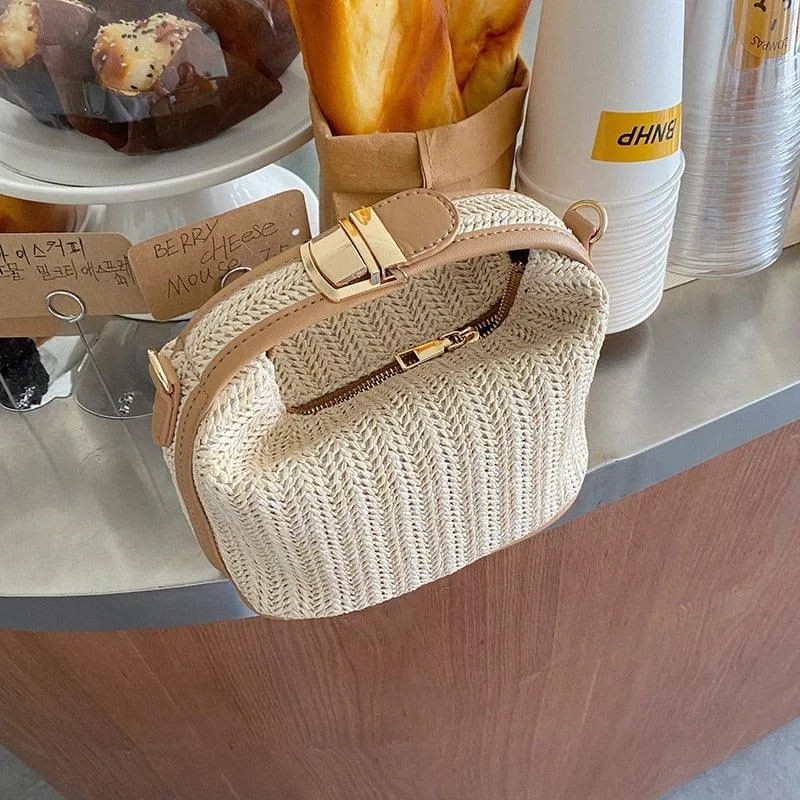 Small Straw Crossbody Summer Bag