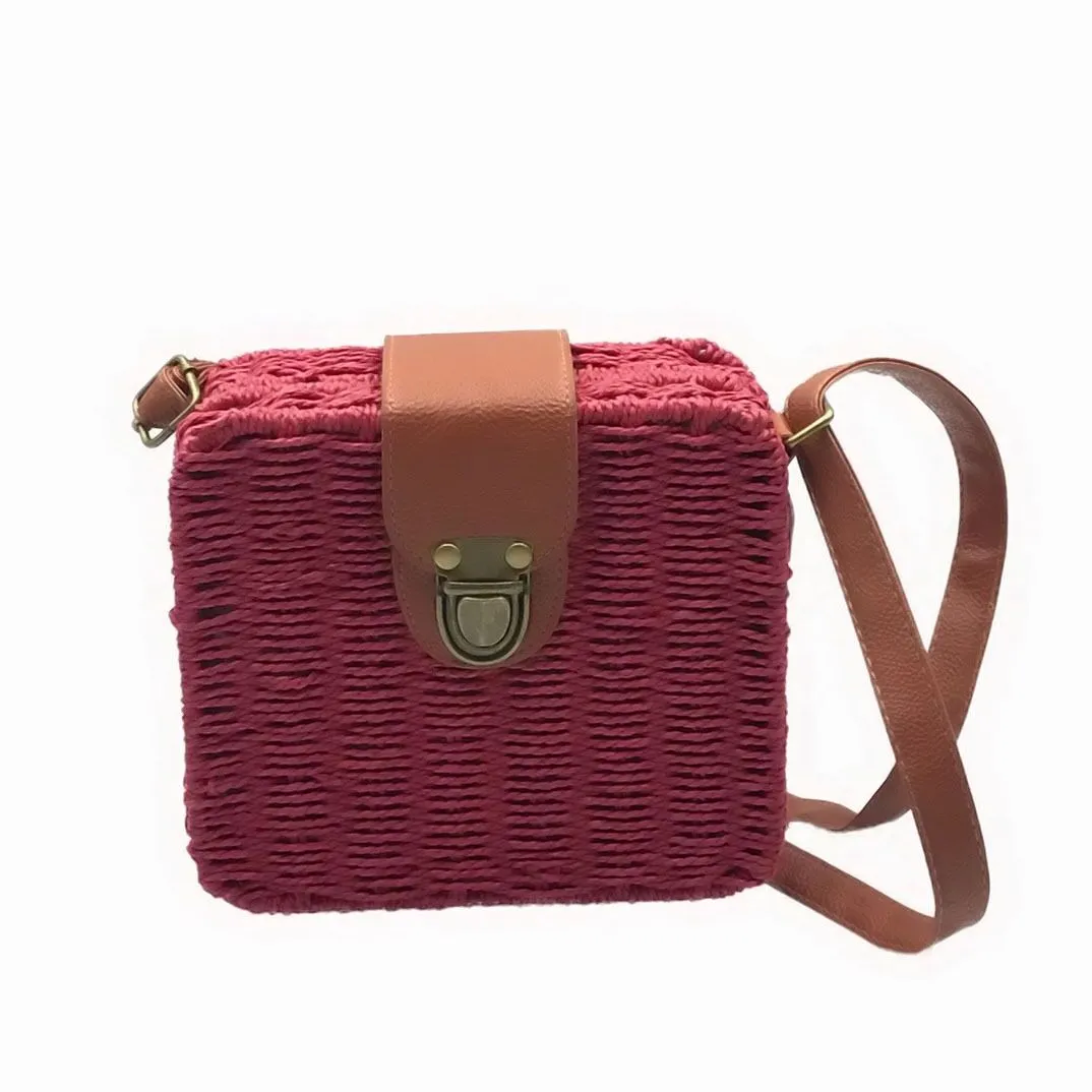 Small Straw Crossbody Summer Bag