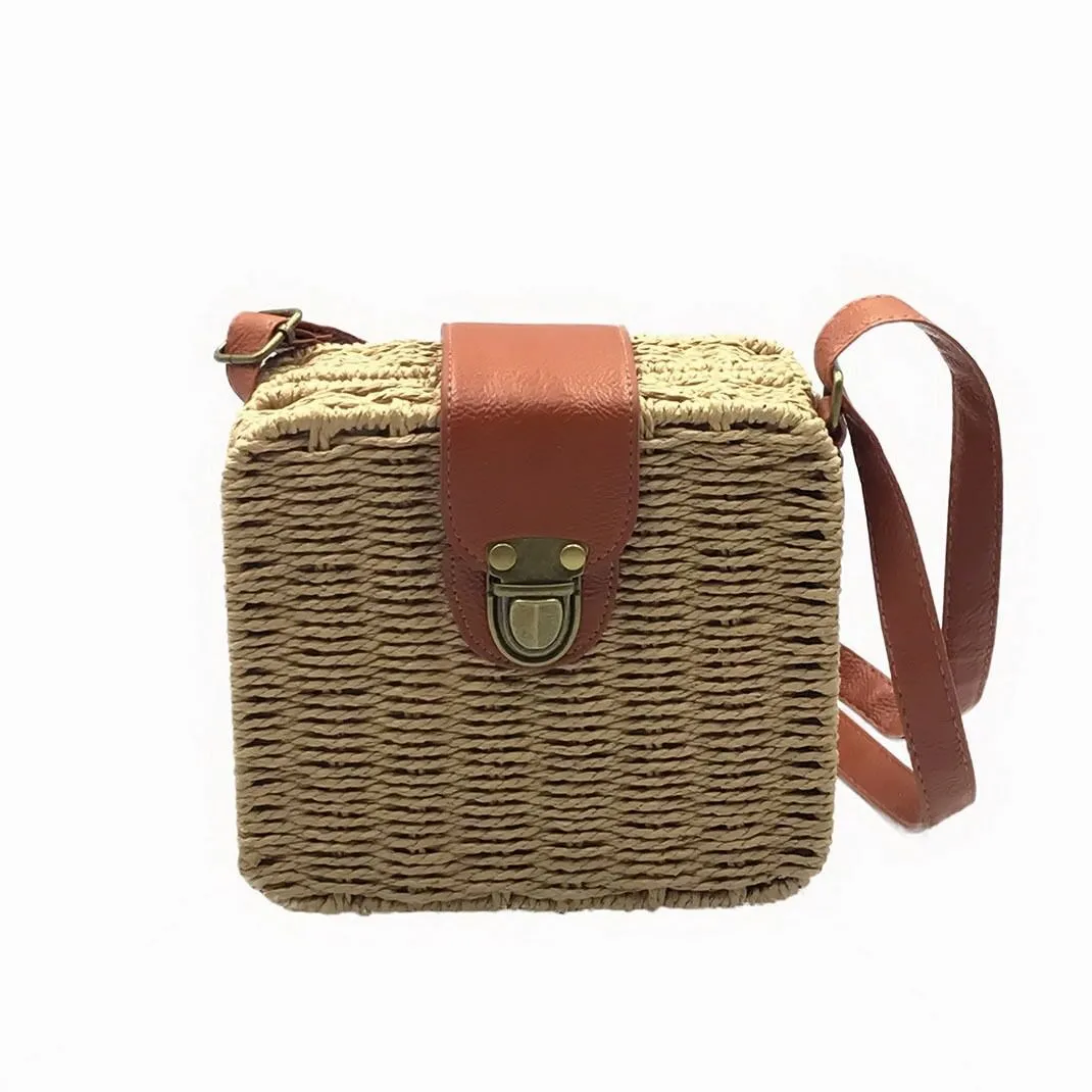 Small Straw Crossbody Summer Bag